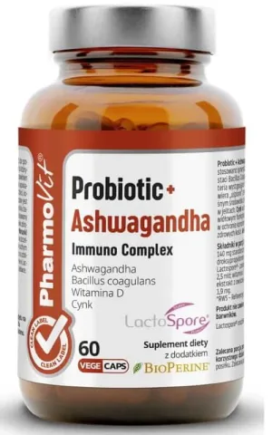 Probiotic + Ashwagandha Immuno Complex 60 capsule PharmoVit Clean Label