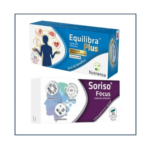 Kit pentru concentrare si energie – Soriso Focus + Equilibra Plus Antibiotice — preț și oferte
