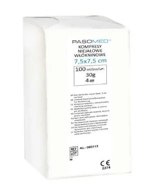 Comprese nețesute Pasomed 7,5 x 7,5 cm, 100 bucăți - Durată lungă de viață! — preț și oferte