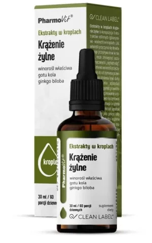 Extracte în picături Circulație venoasă 30 ml Pharmovit Clean Label