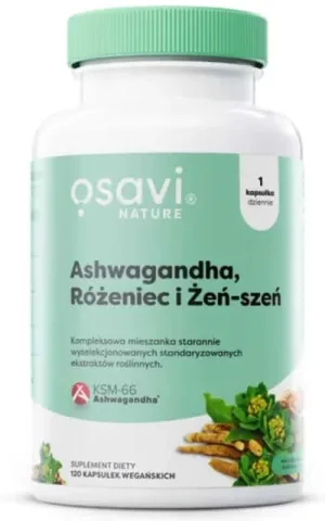 Osavi Ashwagandha + Rozaceea și Ginseng 120 capsule
