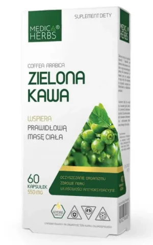 Cafea verde 550mg, 60 capsule Medica Herbs