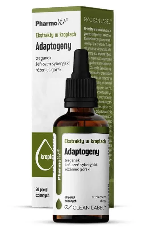 Extracte în picături Adaptogeni 30 ml Pharmovit Clean Label — preț și oferte
