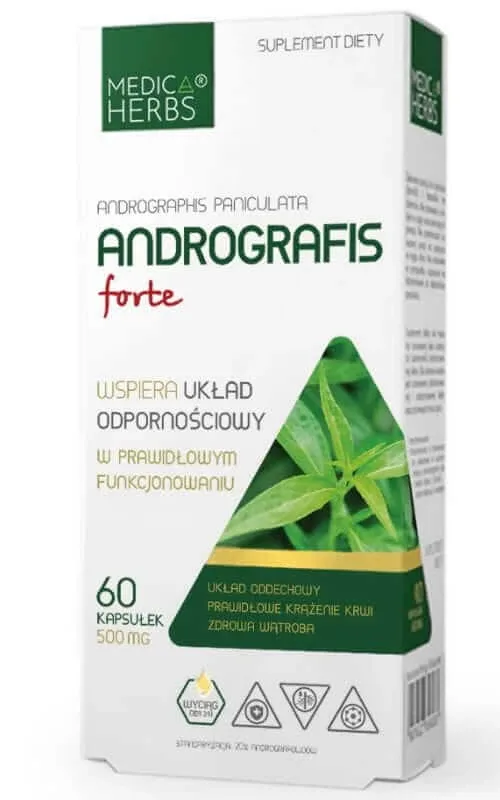 Andrographis forte 500mg, 60 capsule Medica Herbs — preț și oferte