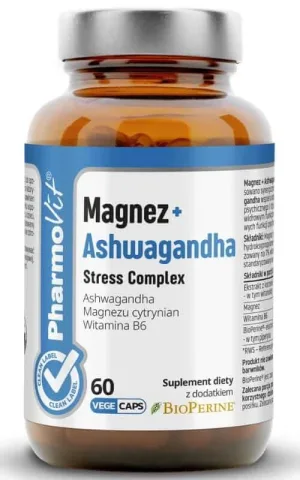 Magneziu + Ashwagandha Stress Complex 60 capsule PharmoVit Clean Label