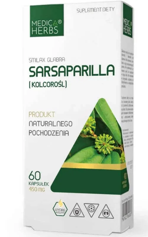 Sarsaparilla (Colcora) 450 mg, 60 capsule Medica Herbs — preț și oferte