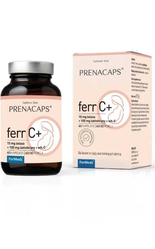 Prenacaps Ferr C + (lactoferină + vitamina C) 60 capsule ForMeds — preț și oferte