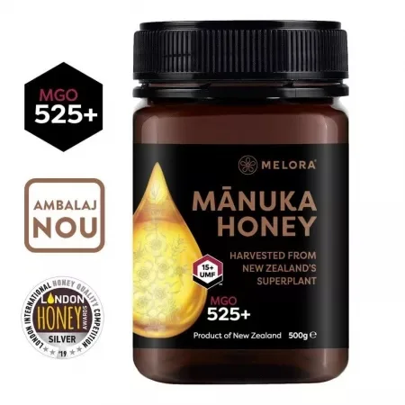 Miere de Manuka MGO 525+, 500 g, Melora Noua Zeelanda — preț și oferte
