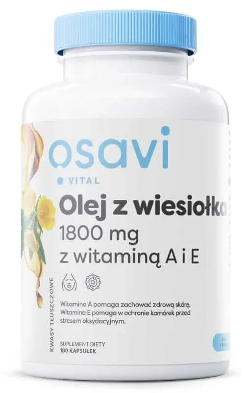 Ulei de Evening Primrose cu vitaminele A și E 180 capsule Osavi — preț și oferte