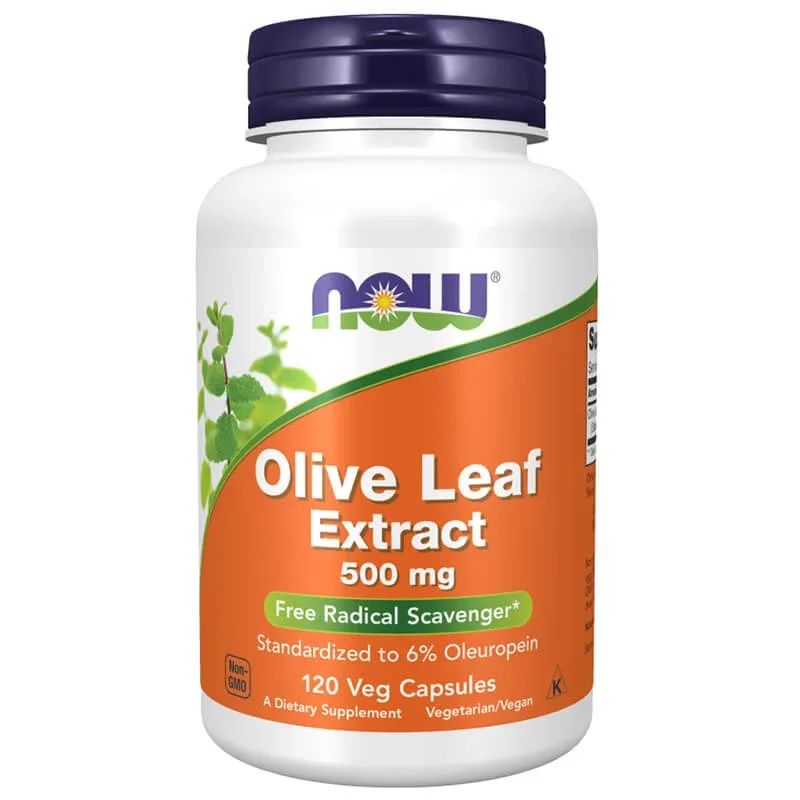 Now Foods Extract de frunze de măslin 500 mg, frunze de măslin, 120 capsule vegane — preț și oferte