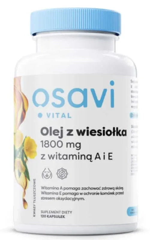 Ulei de Evening Primrose cu vitaminele A și E 120 capsule Osavi — preț și oferte