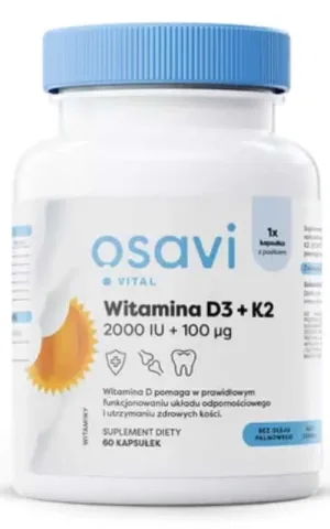 Osavi Vitamina D3 2000IU + K2 100mcg - 60 capsule moi
