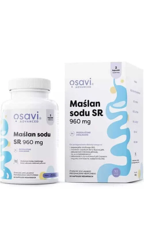 Butirat de sodiu SR, 960mg - 60 capsule vegane Osavi — preț și oferte