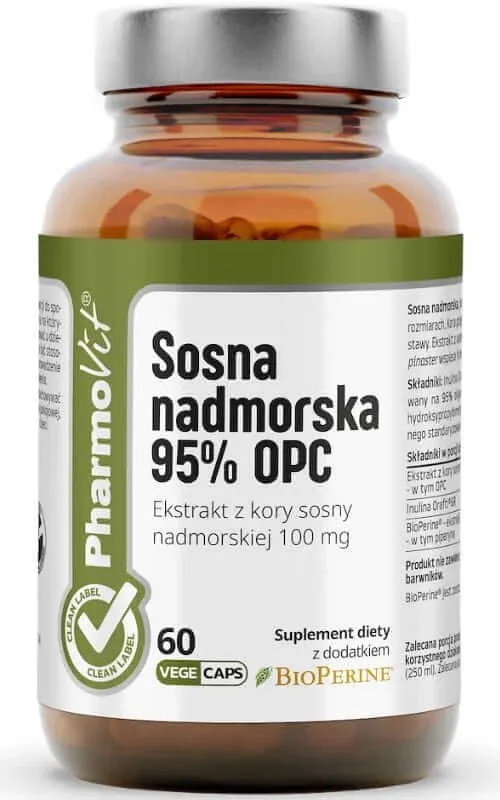 Pin de coastă 95% OPC 60 capsule Pharmovit Clean Label — preț și oferte