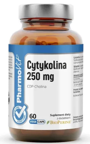 Cyticoline 250 mg CDP-Choline 60 caps Pharmovit Clean Label