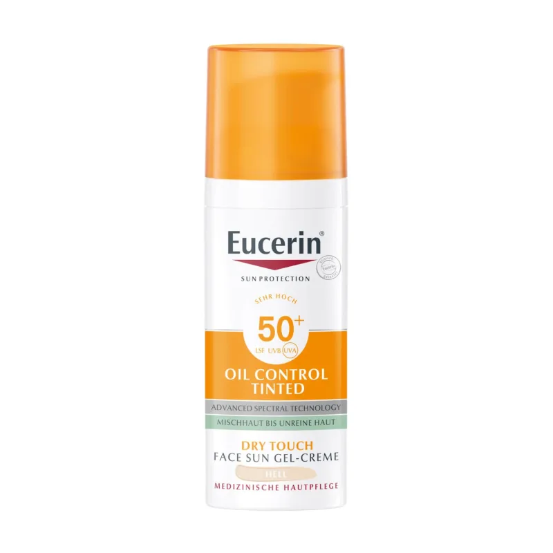 Eucerin Sun Protection Oil Control, gel-cremă pentru protecția culorii, ușoară, SPF 50+, 50 ml — preț și oferte