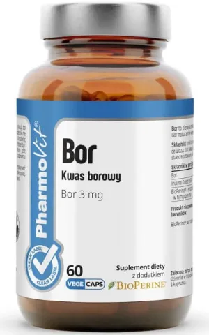 Boron Acid boric 3 mg 60 capsule Pharmovit Clean Label