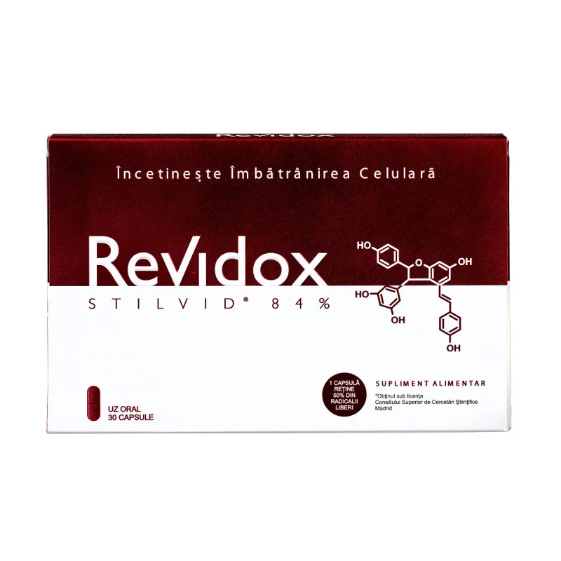 Revidox - resveratrol 100% bioactiv, 30 capsule, Actafarma — preț și oferte