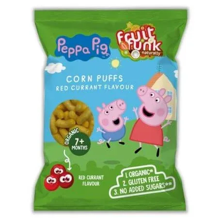 Pufuleti cu coacaze, Peppa Pig, 7 luni+, 50 g, Fruitfunk — preț și oferte