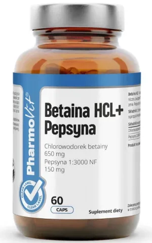 Betaina HCL + Pepsina 60 capsule Pharmovit Clean Label