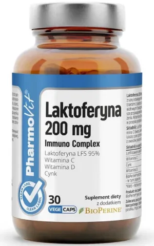Lactoferrina 200 mg Complex imunitar 30 capsule Pharmovit Clean Label