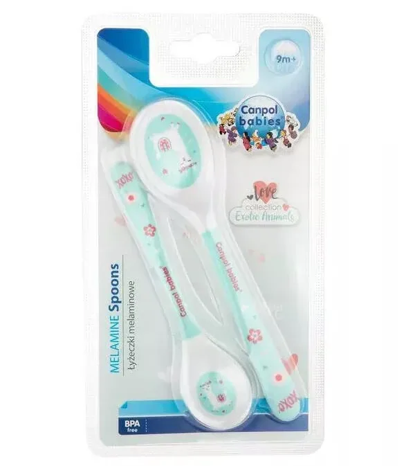 Canpol Babies, Set de boluri din melamină, turcoaz, Animale exotice 4/530, 2 bucăți — preț și oferte