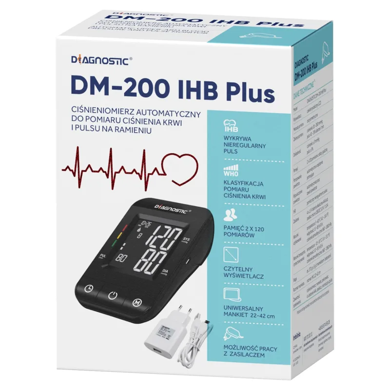 Diagnosis Diagnostic DM-200 IHB Plus, tensiometru automat pentru brațul superior, cu sursă de alimentare — preț și oferte
