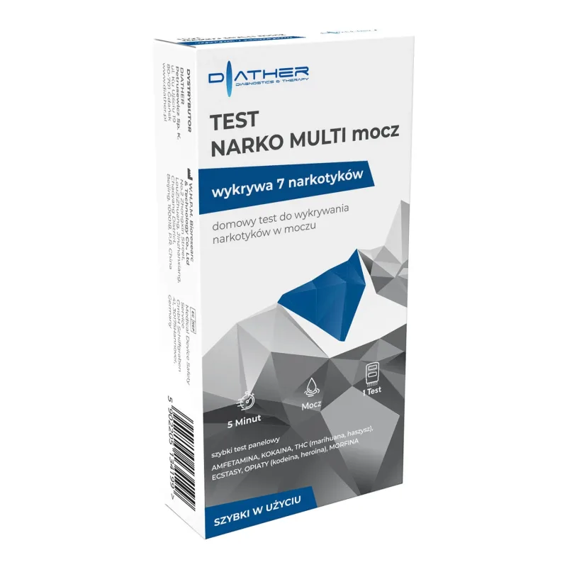 Diather Test Narko Multi Urine, test rapid pentru detectarea drogurilor în urină, 1 buc — preț și oferte