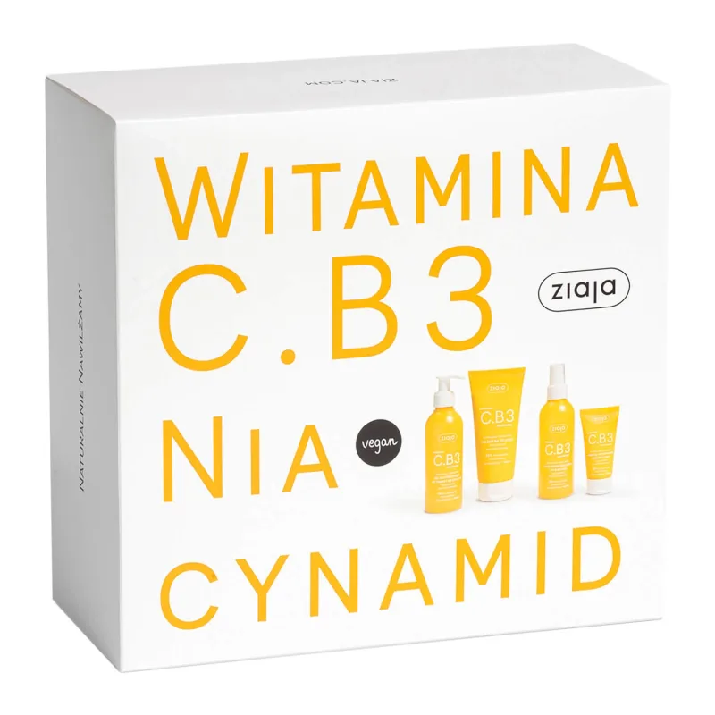 Set Ziaja Vitamin C.B3 Niacinamide, cremă de trezire, 50 ml + loțiune de corp, 200 ml + tonic, 190 ml + gel de curățare, 190 ml — preț și oferte
