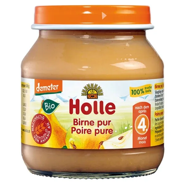 Holle, BIO desert de pere tart, după 4 luni, 125 g — preț și oferte