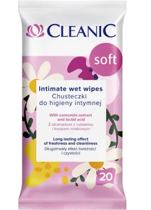 Cleanic Șervețele moi pentru igienă intimă, 20 buc