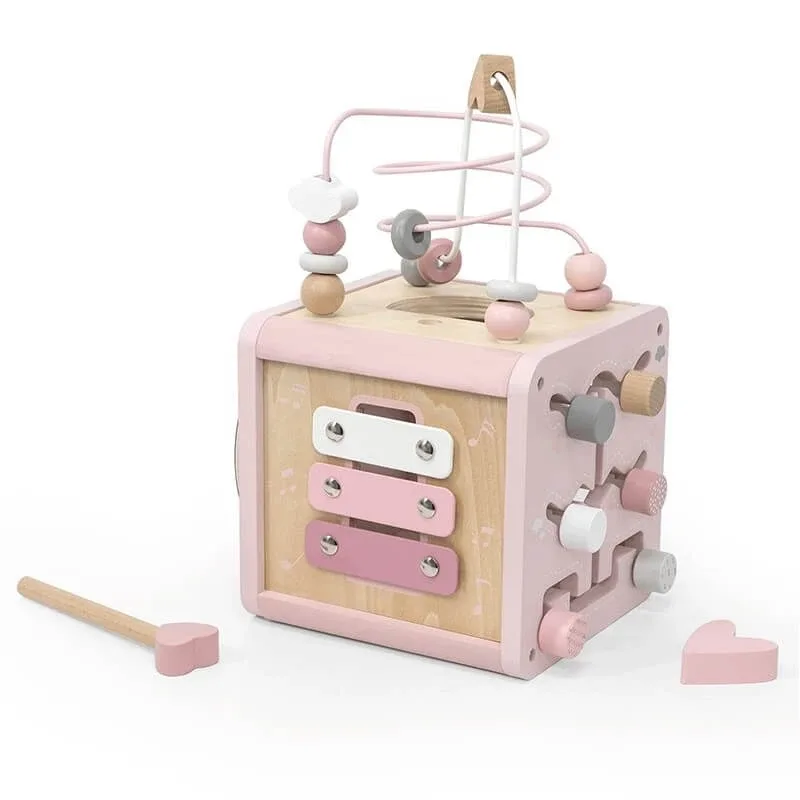 Jucarie cub din lemn, Pink, Label Label — preț și oferte