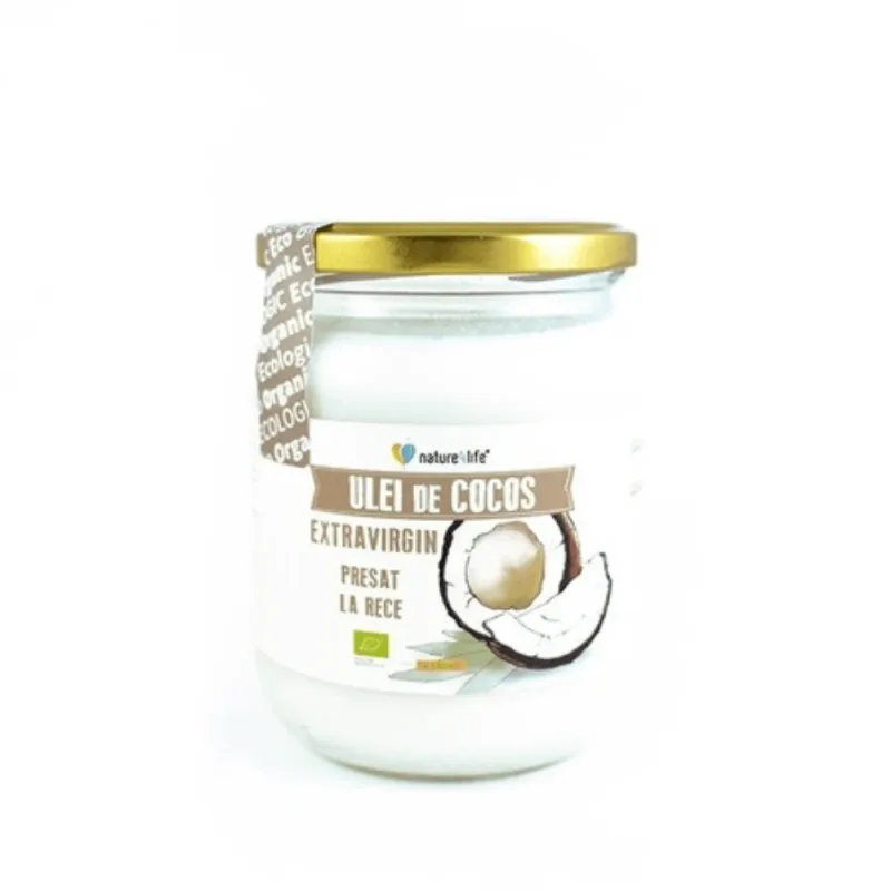 Ulei de Cocos extravirgin presat la rece, 580 ml, Nature4Life — preț și oferte
