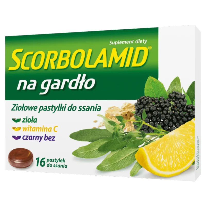 Scorbolamid pentru gât, pastiluțe din plante, 16 bucăți SHORT DATE — preț și oferte