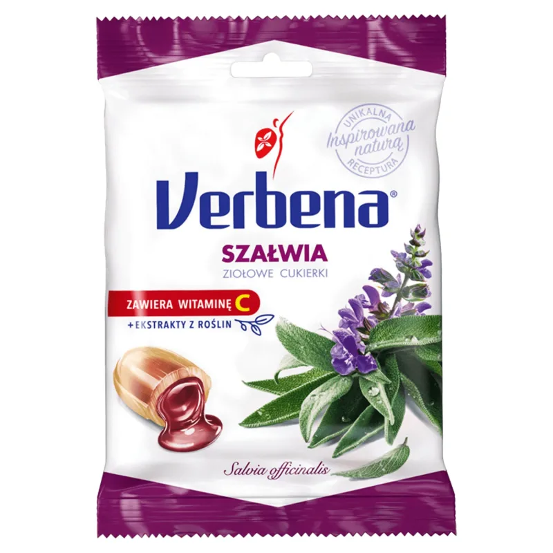 Verbena Sage, bomboane pe bază de plante cu vitamina C, 60 g — preț și oferte