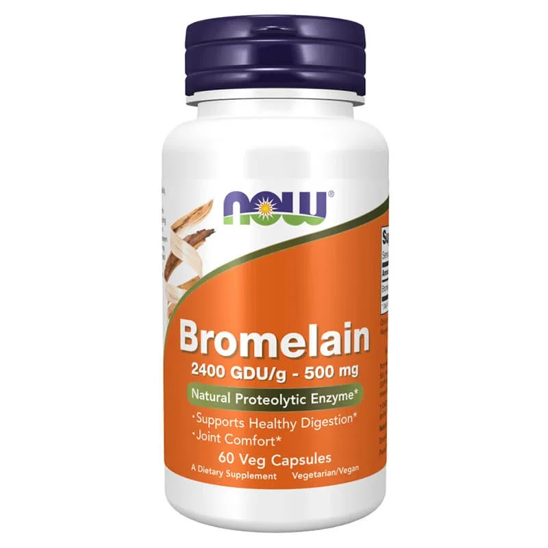 Now Foods Bromelain 500 mg, 60 capsule vegetariene — preț și oferte