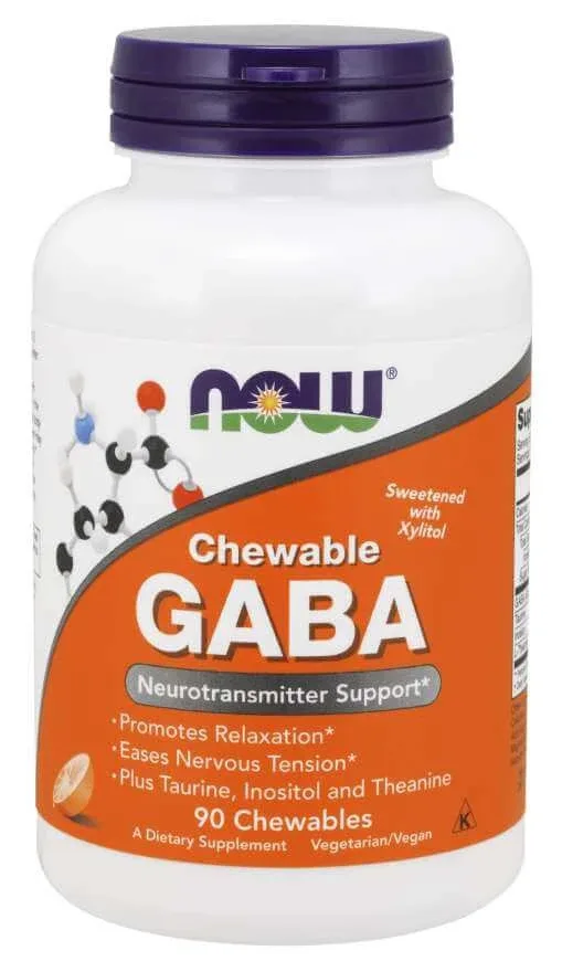 NOW alimente GABA + Taurina + Inositol 90 pastile — preț și oferte