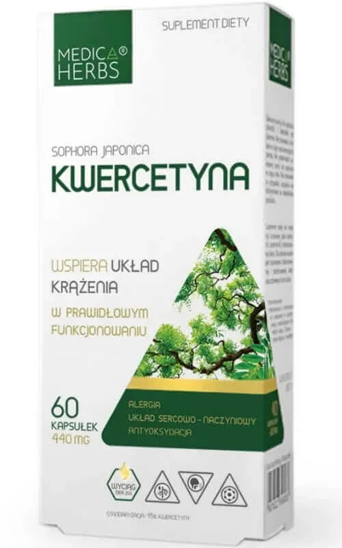 Quercetin 418mg, 60 capsule Medica Herbs Quercetti — preț și oferte