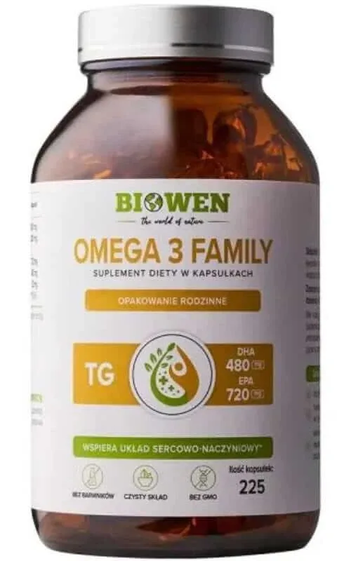 Omega-3 TG Family 720mg EPA, 480mg DHA 225 caps Biowen Biodio — preț și oferte