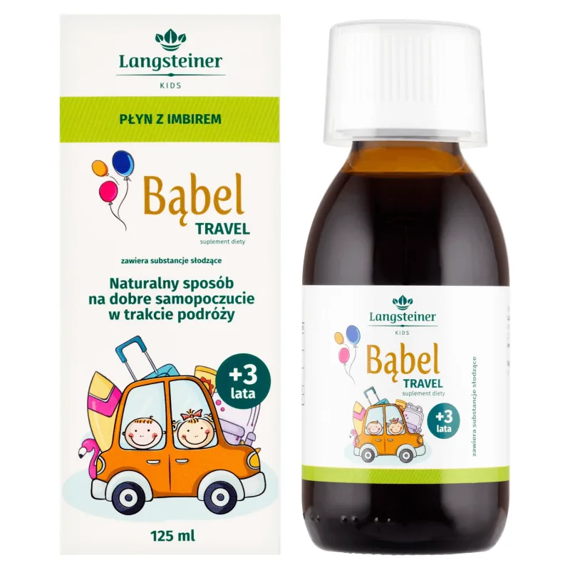 Langsteiner Bubble Travel, lichid cu ghimbir, de la vârsta de 3 ani, aromă de lămâie, 125 ml AMBALAJ DISTRUS — preț și oferte