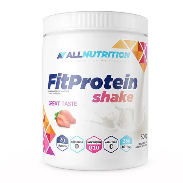 Allnutrition FitProtein Shake, aromă de căpșuni, 500 g — preț și oferte