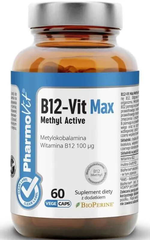 B12-Vit Max Methyl Active 60 capsule Pharmovit Clean Label — preț și oferte