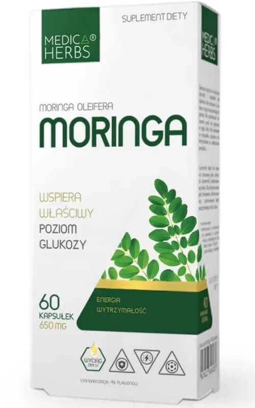 Moringa 650mg, 60 capsule Medica Herbs — preț și oferte