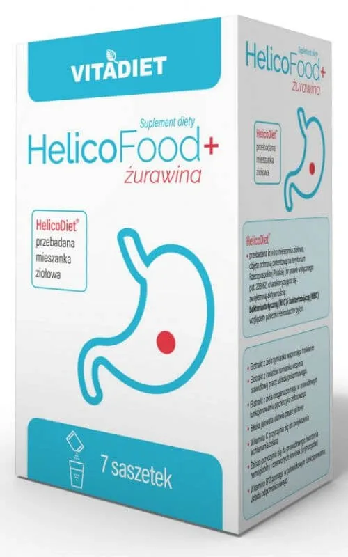 HelicoFood+ merișor 7 plicuri VitaDiet — preț și oferte