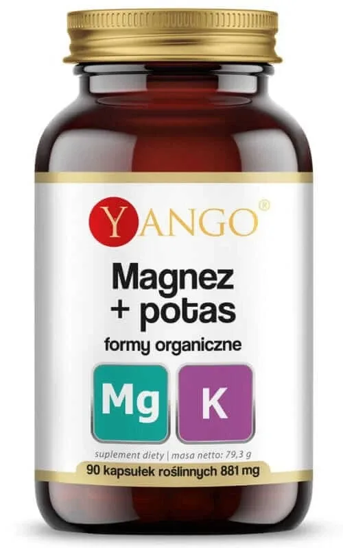 Magneziu + potasiu forme organice 90 capsule Yango — preț și oferte