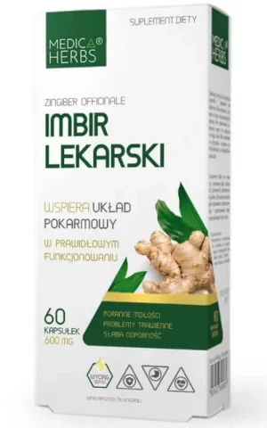 Ghimbir medicinal 600mg 60 capsule Medica Herbs