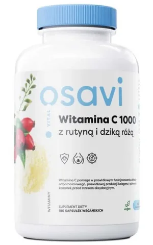 Osavi Vitamina C 1000 cu Rutin și Wild Rose 180 capsule
