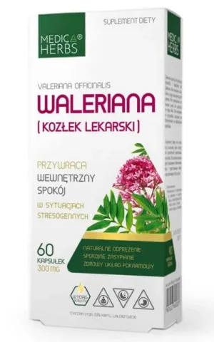Valeriană (valeriană) 300mg, 60 capsule Medica Herbs