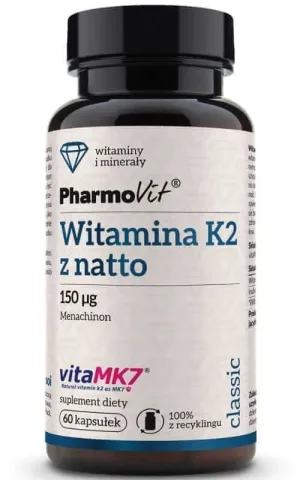 Vitamina K2 din natto 150 mcg 60 capsule Pharmovit Classic
