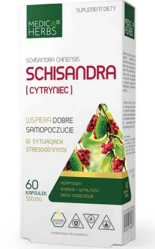 Schisandra (Citronella) 550mg, 60 capsule Medica Herbs — preț și oferte